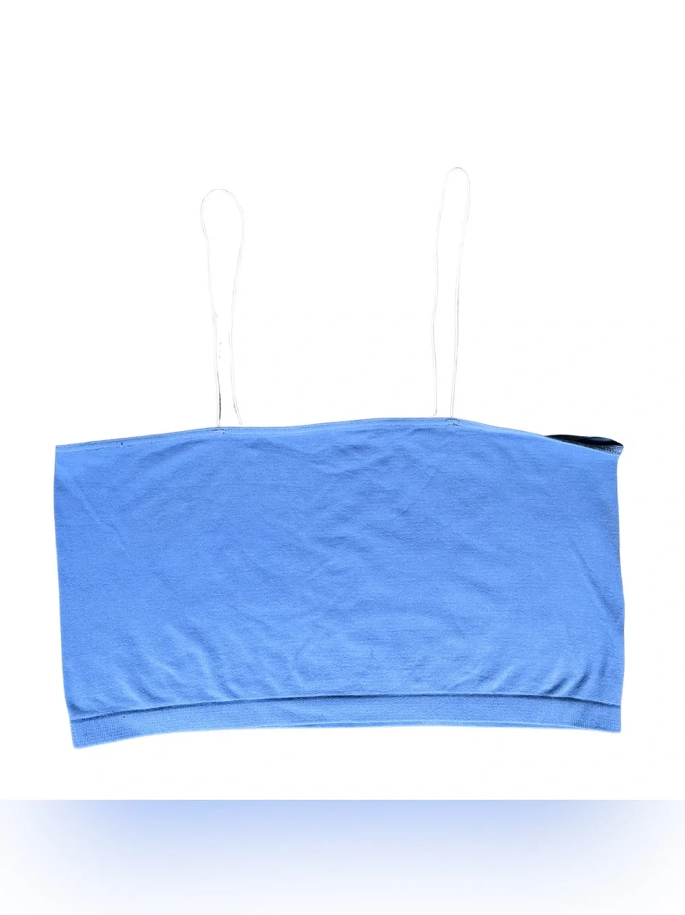 Intimately Free People Cropped Cami Tube Top M/L Square Neck Y2K Athleisure Blue